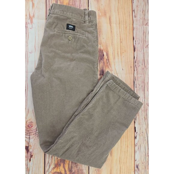 Vans Mens Relaxed Fit Corduroy Chino Pants Size 30x31 Beige - Picture 3 of 9